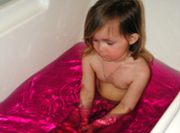 Children in the KP bath